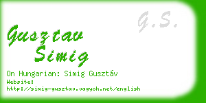 gusztav simig business card
